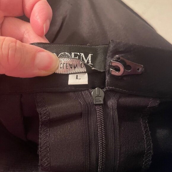 Poem  Womens Skirt Size 34 Black Pockets High Waist Pleated Casual Bangkok - Picture 7 of 8